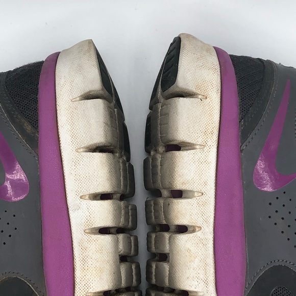 NIKE NEW FLEX DARK GREY / PURPLE RUNNERS - Picture 6 of 16